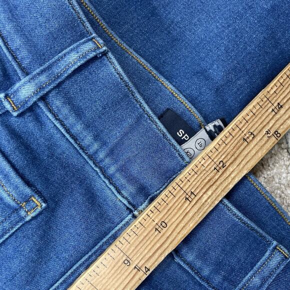 SPANX XS EveryWear Cropped Wide Leg Jeans with Patch Pockets 29" Inseam 64-14 - Picture 9 of 10